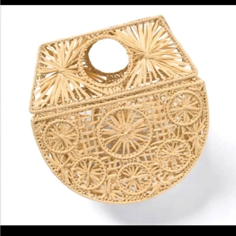 Matilda Jane Good Hart Cape Charles Wicker Straw Handbag Purse Boho